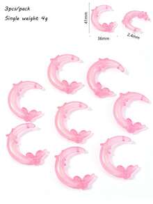 Acrylic Mermaid Moon Bead Big Moon Bead Pen Bead DIY Jewelry Accessories Bead Loose Bead - Multicolor - View 18