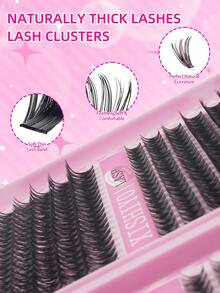 608/640PCS 4In1 DIY Lash Extension Kit Large Capacity 9-16 D Curl Lash Clusters Natural Wispy 3D Effect& Mega Volume&Ultra-Soft & Super Light False Eyelashes Reusable Individual Lashes Kit With Tweezers&Lash Brushes Use At Home For Daily Life&Party&Travel - Nhiều màu - Xem 5