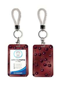 1pc ABS Cherry Pattern Fashionable Personalized Keychain Pendant, Bag Charm, Student Bus Protector - Multicolor - View 13