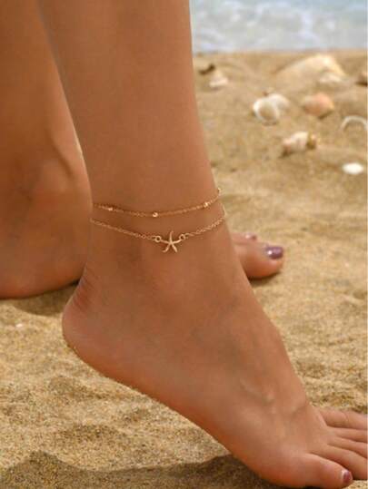 1件装 时尚简约优雅双杆金属开口手镯，尺寸可调节，女士款