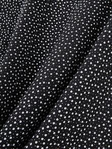 Ditsy Floral Print Lace Trim Hooded Abaya - Multicolor - View 6