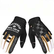Guantes de motocross con visualización táctil, guantes de motociclismo, para hombres y mujeres, transpirables, ligeros, para ciclismo, escalada, guantes de montaña al aire última - Negro1 - Ver 13