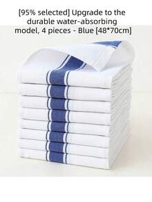 1/4pcs Striped Kitchen Towels (48*70cm/18.9x27.5in) Multi-Purpose Cleaning Cloths For Home Kitchen, Lightweight And Durable, Suitable For Cleaning Glass And Cookware - Multicolor - View 17