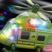 Helicóptero de Juguete de Policía Luces Música Spray Acción para Niños Controlador Material Plástico Nivel Principiante Uso al Aire Libre,helicóptero juguete,Juguetes para helicópteros para niños mayores de 3 años,juguete de helicóptero para niños,juguete helicóptero para niños - Azul - Ver 4