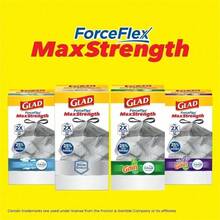 Glad ForceFlex MaxStrength Drawstring Trash Bags, 13 Gallon, Odor Shield,  Heavy-Duty, Tear-Resistant, Leak-Proof, Advanced Odor Shield Technology, Perfect For Kitchen, Office,20 Count – And Household Use, Ideal For Large Clean-Ups, Yard Work, And Disposal Of Household Waste - 1 - 查看 11
