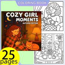 新品热销！（升级豪华版，加厚纸张，20.5*20.5厘米）《温馨少女时光涂色书》，适合情侣和家庭，是派对、情人节、生日和其他节日的完美礼物。绘画和学习用品，22页，书籍，涂色书，学习用品，学校，圣诞节，万圣节，生日，返校礼物，涂色书。 - 單件 - 查看 2