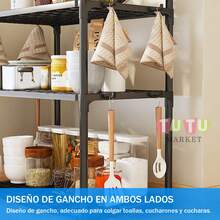 1 Pieza De Rejilla De Hierro De 4 Capas: Estante Multifuncional Y Duradero Para OrganizacióN Y Almacenamiento Este Estante De Alta Calidad, Es Ideal Para Optimizar El Espacio En Cocinas, Garajes Y Despensas. Su DiseñO Resistente Y Color Oscuro Aportan Elegancia Y Estabilidad, Mientras Que Su Estructura ExtraíBle Permite Soluciones VersáTiles De OrganizacióN. Perfecto Para Espacios PequeñOs, Facilita El Orden En El Hogar Con Gran Capacidad Y Durabilidad, AdaptáNdose A MúLtiples Escenarios Con Eficiencia. - Negro - Ver 4