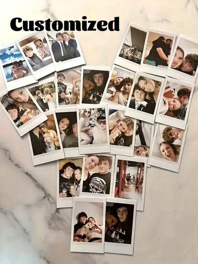 Impresión de foto personalizada - Impresión de foto personalizada, arte de foto de pareja personalizado, arte de historia de amor listo para enmarcar, regalo de cumpleaños/aniversario DIY, regalo romántico de San Valentín, tarjetas de foto personalizadas, mini impresiones de fotos, memorabilia, papelería elegante