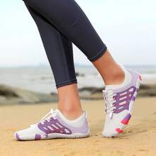 Men's Barefoot Shoes, Five Finger Shoes, Fitness Shoes, Trekking Shoes, Water Sports Shoes - White Purple - View 3