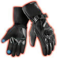 Guantes de Motocicleta para Invierno, con Pantalla táctil, Impermeable, Resistente al Viento, Térmicos para Nieve, Ciclismo, Correr, Motocicleta, Conducir - Hombre y Mujer - Negro - Ver 2