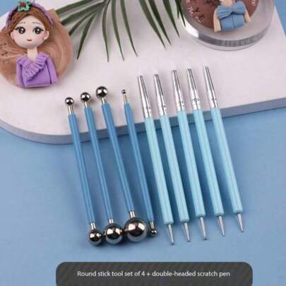 Punktierwerkzeug, kugelförmige Spitze, geeignet für Felsmalerei, Töpferton-Modellierung, Reliefkunst, Rückkehr zur Schule, Schulmaterial, Winterartikel, Thanksgiving, Weihnachten, Saudi-Nationalfeiertag, Geburtstag, Feiertagsfeier, Geschenk für Freund/Freundin, Verwendung durch Erwachsene