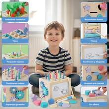 juego de clasificación de formas juguete educativo motricidad fina preescolar regalo para niños niñas - 10 en 1 - Ver 1