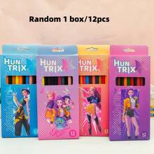 12pcs/Box Girls' Pencil Set, Multifunctional Pencil Set Suitable For Writing, Holiday Gifts, Birthday Gifts / 4pcs Pencil Sharpeners (Random Styles) - Multicolor - View 12