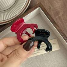 Korean Style Acetate Material Gold Label Small Thick Niche Octopus Shaped Side Bangs Clip Front Half Bun Hair Claw - Multicolor - View 5