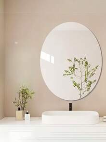 Gương dán tường hình oval tối giản hiện đại, 30 x 40 cm, tự dính, không cần khoan để lắp đặt, bề mặt gương độ nét cao, thích hợp cho phòng tắm, khu vực trang điểm và phòng thay đồ - Thiết kế không khung và nhẹ, bề mặt gương nhẵn mịn, họa tiết hoa, hoàn toàn phù hợp với trang trí nhà tối giản, lắp đặt không cần khoan | Gương họa tiết hoa | Gương nhẹ, trang trí phòng tắm - Miếng dán tường gương - Xem 2