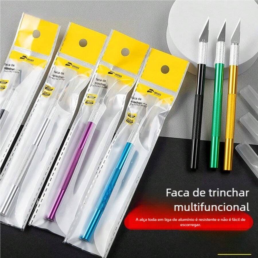 Estilete De Precisão em Alumínio - Várias Cores - preto - Visão 1