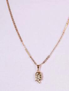 Corrente Tampa  de Latinha 2mm + Pingente - Banho Ouro 18k - Dourado - Visão 5