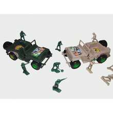 2 automoviles militar incluye 10 soldaditos - Verde - Ver 3