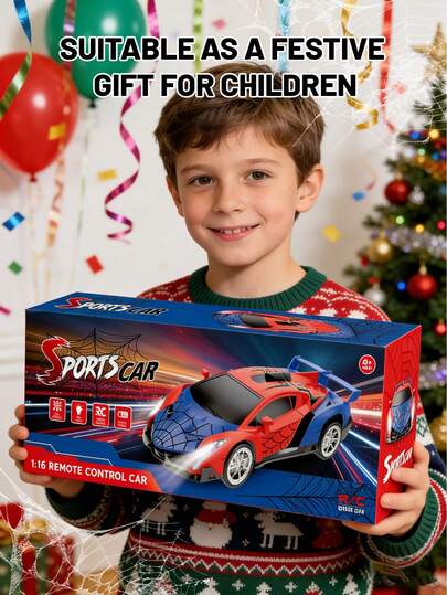 1pc Remote Control Car With Lights And Controller, Toy Car Racing Hobby, Suitable For 3-9 Years Old Boys And Girls, Christmas, Halloween, New Year, Thanksgiving, Parent-Child Activity Gifts