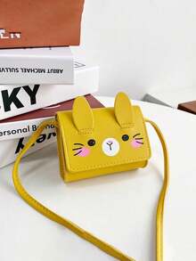 1pc PU Magnetic Buckle Fashion Cartoon Rabbit 3D Ear One Shoulder Crossbody Bag, Cute Mini Coin Purse, Suitable For Girls In Various Occasions, Comfortable Shoulder Strap, Versatile And Unpicky, Suitable For Outdoor, Play, Commute Use, Perfect Gift For Teenagers - Cartoon Coin Crossbody Bag - View 14