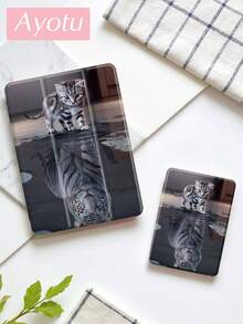 1pc Cat Is Tiger Pattern Tablet Protective Case And Kindle EBook Protective Case, Suitable For 10th Gen, 10.2/Mini6/Mini7/9.7 Inch, Galaxy Tab A9 Plus, Kindle (11th Gen - 2024 Release) (6 Inch), Kindle Paperwhite 12th Gen 2024 Model, Excellent Holiday Gift, Fashionable Minimalist Design - Multicolor - View 6