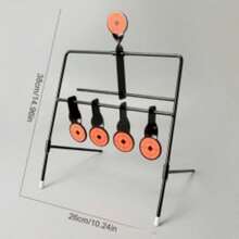 5x Targets Self Resetting Spinning Air Gun Rifle Shooting Metal Swing Target Set - Multicolor - View 8