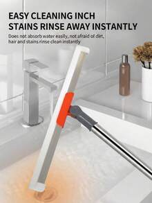 1个100厘米浴室旋转魔力刮水器，家用吸水器，浴室地板硅胶魔力刮水器，窗户刮水器，用于去除水、灰尘和宠物毛发。家居浴室装饰，秋季装饰，返校季装饰。厨房配件。家居。浴室。家居装饰。厨房必需品。厨房配件。浴室配件。家居饰品。复活节 - 彩色 - 查看 6