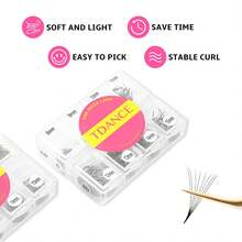 TDANCE 14D Mixed Length 8-15MM Handmade Pre-Made Bulk Lashes, Pointed Base, 600 Strands/Cluster, Lash Clusters, Individual Lashes, False Eyelashes - Black - View 2