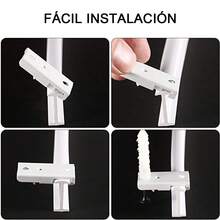 Riel De Cortina De Techo Flexible Barra Curva Con Rodillo Blanco 5 metro riel de cortina de techo flexible barra curva con rodillo color blanco longitud 5 metros instalacion facil ajuste profesional ideal para cortinas grandes balcones y espacios comerciales resistente y estable - Blanco - Ver 10