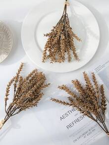 1/80pcs 13.77 Inch Artificial Wheat Ear Decor, Suitable For Spring Decoration, Home Decor, Wedding Decor, Tabletop Decor, Room Decor, Kitchen Decor, Dining Room Decor, Bedroom Decor, Party Decor, Living Room Decor, Valentine's Day Decor, Birthday Party Decor, Wall Decor, Office Decor, House Decor, Valentine's Day Gift, Outdoor Garden Decor - Light Brown - View 10