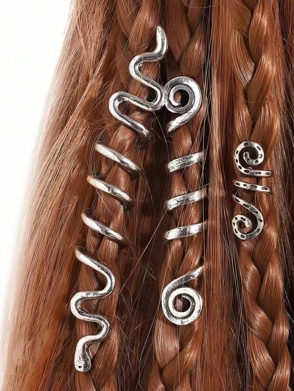 3件套维京凯尔特结发饰套装 - 复古螺旋珠环，适合所有发质，圣诞袜填充物，女士圣诞袜填充物，圣诞礼物，礼物，圣诞袜填充物，女士礼物，礼物，圣诞礼物，成人圣诞袜填充物，成人圣诞袜填充物，发饰，女士配饰，圣诞袜填充物，成人礼物发饰，圣诞发饰，创意女士圣诞礼物，美丽圣诞袜填充物