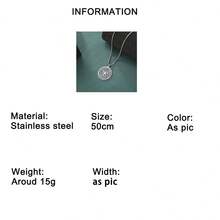 1件套赫卡忒之轮项链，赫卡忒的魔法星环，不锈钢首饰套装，女士款 - 銀色 - 查看 5