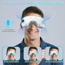 ¡RecomendadoLukovee Masajeador de Ojos con Calor, Música Bluetooth Recargable, Masajeador de Ocular con Voz en Ingles 3 Modes, Aliviar la Tensión Ocular, Regalo de Cumpleaños, Térmica¡Top de Temporada - Gris - Ver 5