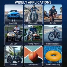 Handheld Wireless Inflation Pump, Digital Air Injector, Bicycle, Car, Motorcycle, Wireless Air Compressor (Digital Display),  Equipped With Three Types Of Air Nozzles, With Digital Dual Values Display, Portable Car Air Compressor, Tire Inflator, 12 V Multi-Function Tire Inflator With Digital Display, Electric Pump With LED Lights And Quick Inflate Function - Không dây - Xem 3
