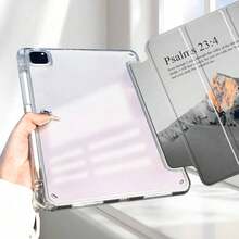 Inspirational Biblical "Psalms 23:4" Mountain Aesthetic Tablet Case For Pencil Holder, Auto Wake/ Sleep Tablet Protective Cover With IPad 10th 11th 9th  Air 4th 8/ 7/ 6/ 5th For IPad Pro Generation Case Christian Birthday Gifts For Women Men Teen - trắng - Xem 8