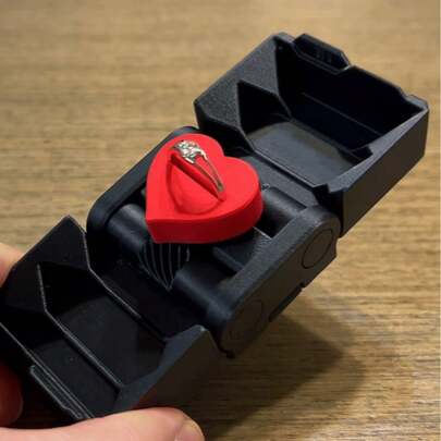 1pc/2pcs Engagement Ring Storage Box | A Valentine's Day Gift With A Touch Of Romance, A Romantic Gift To Preserve Your Promise, A Perfect Surprise For Your Girlfriend/Wife