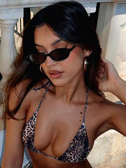 1 Pair Retro Oval Small Frame Fashion Glasses, , Stylish High-End Casual Street Photography Glasses, Halloween Beach Accessory, Women's Glasses, Autumn/Winter Basic Women's Wear, Business Casual Gift, Oval Frame Casual Style, Suitable For Outings, Back To School Essential