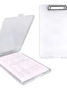 CARPETA PORTAPAPELES CON ALMACENAMIENTO Y CLIP/ TRANSPARENTE - Libro único - Ver 5