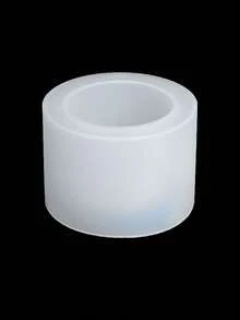 DIY Small Round Succulent Planter Pot, Cylinder Cup Shaped Silicone Mold For Crafts, Candle Holder, Gift, Plaster, Crystal Epoxy Resin Casting - White Silicone Mold - View 4