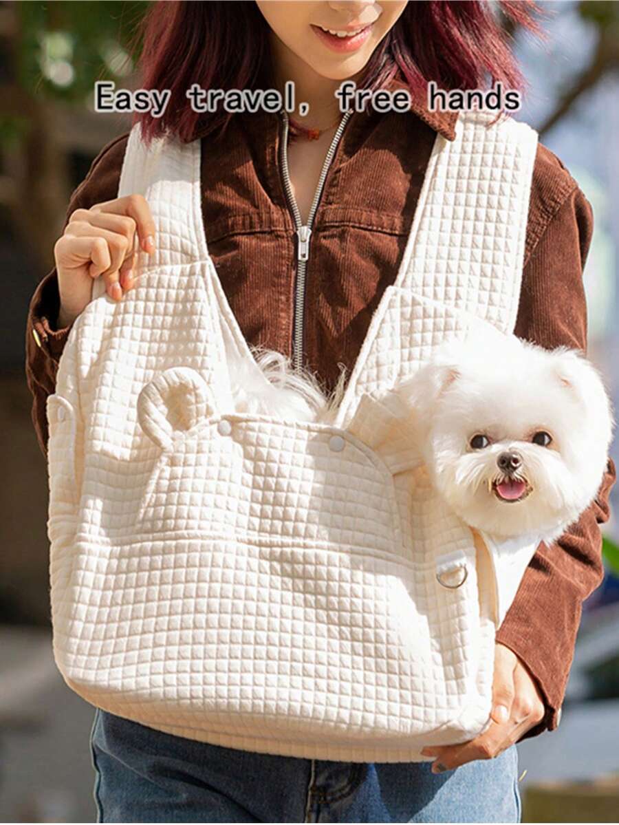 ARC ARCE Portable Comfortable Breathable Pet Carrier Bag Minimalist Cross-Body Chest Bag Small Dog Backpack Adjustable Cat Carrier Outdoor Dog Bag Large Capacity Dog Backpack