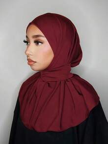 1顶时尚休闲优雅速戴头巾帽，经典简约风格，柔软透气的莫代尔面料，适合日常生活、节日、祈祷等场合。 - Button Sports Headband - 查看 17