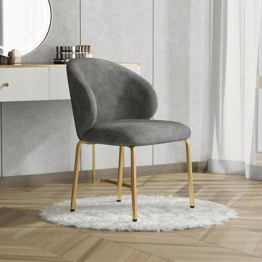 Living Room Chairs - Gray + Chenille - View 1