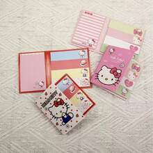 Sanrio 100张/本 Hello Kitty 主题便利贴，日常办公用品，学生便签本，卡通留言贴纸，可爱笔记本便利贴，学生奖品，生日礼物，新年礼物，复活节礼物，婚礼礼物，情人节礼物，返校礼物 - 彩色 - 查看 3