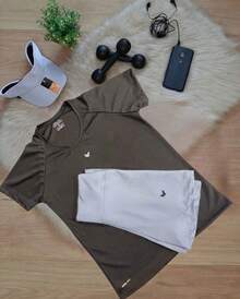 Women's Gym Set: Dry Fit T-Shirt + Sports Fitness Shorts | Ideal Set For The Gym And Everyday Wear | Women's Fitness Kit – Dry Fit T-Shirt + Shorts - 黑白短褲 - 查看 1