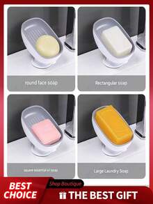 Double-Deck Soap Dish, Tidy Storage, Quick Drainage - Multicolor - View 1