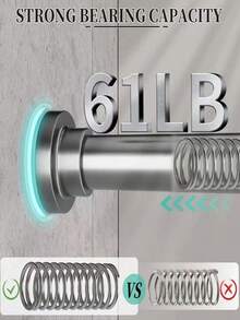 26.77in-113.78in Stainless Steel Telescopic Curtain Rod, Suitable For Curtains, Wardrobe, Shower Curtain, Tension Rod, Drying Rack - Multicolor - View 2