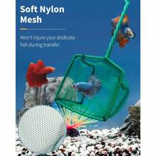 Aquarium Fish Tank Cleaning Net Fine Mesh Skimmer With Metal Handle For Sludge Food Waste Removal In Small Ponds And Koi Pools - 1 - View 3
