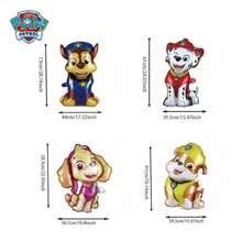 Paw Patrol 4pcs/Set Cartoon Character Chase, Skye, Rubble Balloon Set, Cute Cartoon Style Decorations, Party Supplies, Birthday, Christmas Party Photo Props - Multicolor - View 2