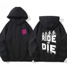 Muc Off Ride Or Die Sweatshirt Print Men's Autumn And Winter Hooded Sweatshirt Men's And Women's Casual And Stylish Hooded Top - màu đen - Xem 7