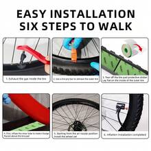 VXM 1卷TPU无内胎轮胎内衬，自粘防刺自行车轮胎内衬，适用于山地车、公路车、砾石车，26/29英寸 - 彩色 - 查看 6